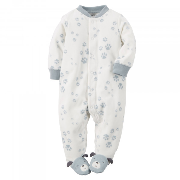 Комбинезон - человечек Carter's Sleep & Play Собачка, на кнопках, микрофлис, 3-6м